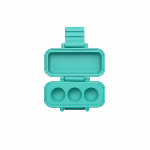 3D Printed Vial Storage Case - Waterproof 3ml Vial Storage Case with 3 Slots - Freezer Safe Hard Shell Essential Oil Case for Home, Fridge, Travel, 16mm Max Diameter, 35mm Max Height - color: Arctic Teal, size: 3 Slots