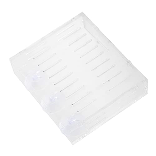 Aquarium Plant Grass Cup Transparent Water Plant Growing Holder, Acrylic Fish Water Plants Planter Grass Container with Suction Cups, Decorative Aquarium Plant Grass Cup
