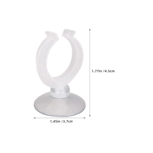 POPETPOP Aquarium Hose Clip 6-Pack, 1.77In Suction-Cup Water Pipe Clamp, Secure Tubing Holder for Fish Tank Airline & Heater Cord, Space-Saving Mount for Glass, Freshwater & Saltwater Tanks - size: 4.50X3.70X3.70CM