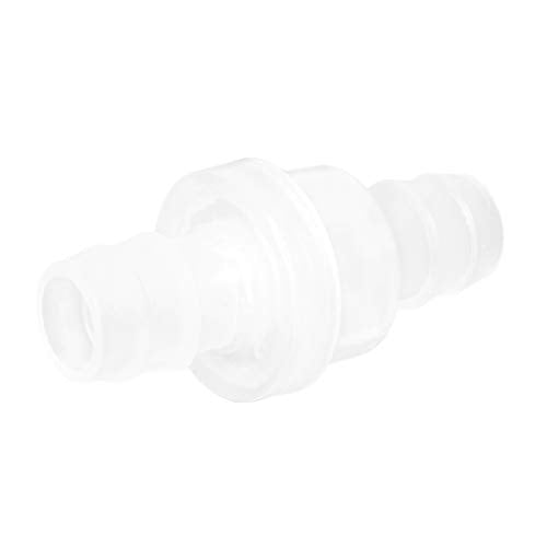 5 Packs Check Valve 3/8” (10MM) One-Way PVDF Plastic Hose Barb for Liquid Air - size: 3/8 Inch, style: 5 Pcs