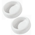 Reptile Food Bowls Ceramic Mini Round Reptile Water Food Dish, Pet Food Bowl for Lizards, Small Snakes, Young Bearded Dragons, Gecko Tortoise Spider (White, Small-2Pack)