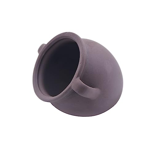 AnRui Ceramic Jar Aquarium Ornament Decor Natural Clay Vase Betta House Hideout Cave Pot Fish Tank Decorations Accessories for Cichlid, Small Fish, Shrimp to Play Hide Breed Habitat, Small - size: Small