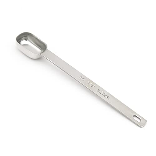 1PCS 3/4tsp (1/4tbsp, 3.75ml) Single Measuring Spoon, Stainless Steel Long Handle Individual Teaspoons Only - size: 3/4tsp|1/4tbsp|3.75ml|1/8oz