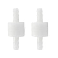 2 Pcs 1/4" One Way Inline Check Valve, Non Return Ozone Resistance PVDF Plastic One-Way Fuel Oil Water Gas Pump Air Check Valve - size: 1/4 Inch