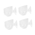 4pcs Fish Tank Feeding Cups Transparent Holder Cup Design Compact Planting Tool for Aquatic Plants Safe for Fish Tank Use