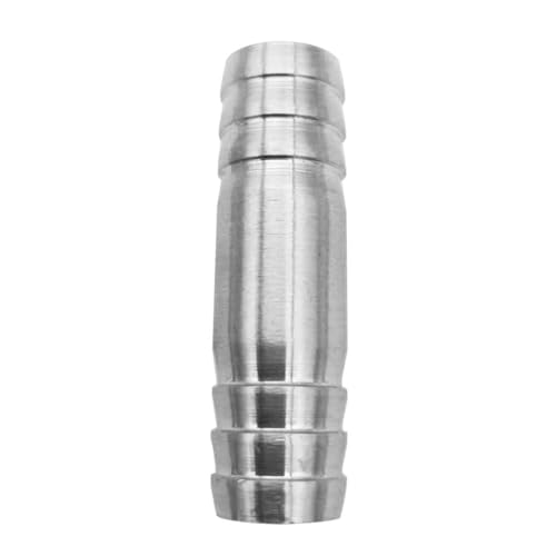 Stainless Steel Hose Barb 1-1/4" Splicer Mender Union Tubing Coupling Fittings with Hose Clamps Air Water Fuel Oil (pack of 2) - size: 1-1/4" Hose Barb