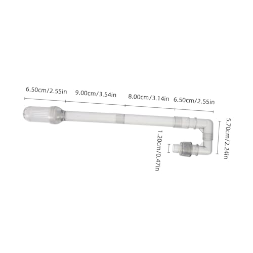 1Set Replacement Water Tube for Aquarium Plastic Inflow Outflow Tubing Accessory for Fish Tanks Lightweight and Compact Design for Easy Use and Storage