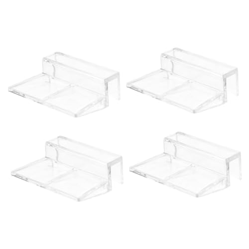 Happyyami Strong Support Holders for Aquariums 4pcs 8mm Plastic Clips Glass Cover