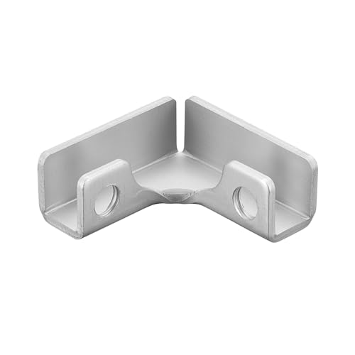 uxcell Glass Fixing Clip, 4pcs for 6-10mm Aluminum Alloy L-shaped Glass Connector Combination Bracket Reinforced Clamp for Glass Display Cabinet, Fish Tank - size: 6-10mm
