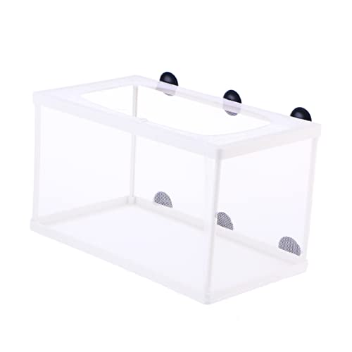 Aquarium Mesh Fish Net for Fry Incubator Suction Cup Breeding Box Betta Fish Aquarium Net