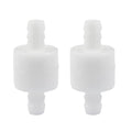 5/16" One Way Inline Check Valve 2 Pcs, Non Return Ozone Resistance PVDF Plastic One-Way Fuel Oil Water Gas Pump Air Check Valve - size: 5/16 Inch