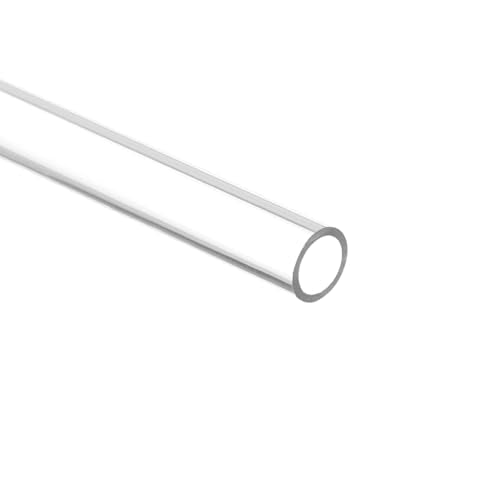 uxcell Clear Rigid Tubing 7mm(0.28") ID x 9mm(0.35") OD x 1Ft Length Round Plastic Polycarbonate Tube - size: 7mmx9mm