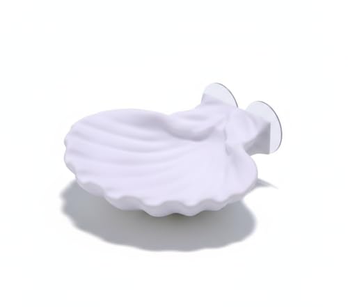 Betta Fish Hammock, Shell Pad with Strong Suction Cup Natural Resting Bed for Bettas Soft Fin-Safe Betta Fish Tank Decor and Accessories (White Medium) - color: White Medium