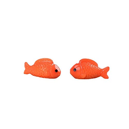 Figurine Creative Cute Pond Scene Miniature DIY Accessories Micro Landscape Red Fish Aquarium Ornament(Small Fish)