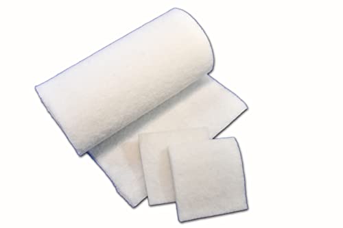 White Fine Filter Media, 1" Thick, Perfect for Aquariums, Ponds and Water Gardens, Made in USA (16" x 16" - 3 Pack) - size: 16" x 16" - 3 Pack