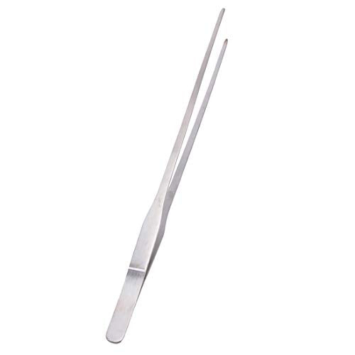 Aquarium Tools Kit Long Stainless Steel Straight Curved Tweezers Scissors Set for Fish Tank Aquascaping Pack of 3-38cm Tweezers