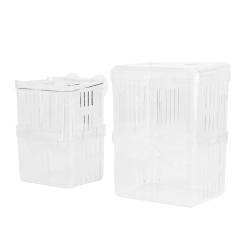 BESPORTBLE 2pcs Betta Fish Aquarium Fry Breeding Box Fish Hatching Container Aquarium Gravel Tank Incubator