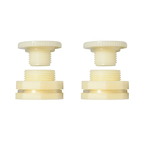 Quickun 1/2" ABS Bulkhead Water Tank Connector Adapter Fitting with Plugs Thru-Bulk Pipe Fitting (Set of 2) - size: 1/2 inch, style: Set of 2