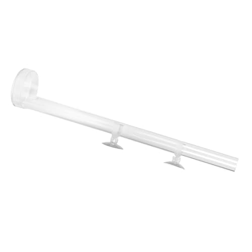 Aquarium Shrimp Feeding Tube and Dish, 40cm Transparent Acrylic Feeder with Suction Cups