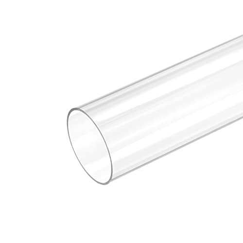 MECCANIXITY Plastic Pipe Rigid Polycarbonate Round Tube Clear 1.85"(47mm) ID 2"(50mm) OD 17" (425mm) High Impact for Lighting, Models, Water Plumbing - size: 1.85"IDx2"ODx17"