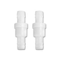 2 Pcs 1/2" One Way Inline Check Valve, Non Return Ozone Resistance PVDF Plastic One-Way Fuel Oil Water Gas Pump Air Check Valve - size: 1/2 Inch