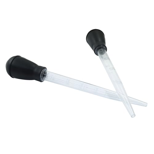 Murtenze 2 Pack Manual Fish Tank Water Changer Aquarium Dropper, Black Clean Pipette Dropper Waste Remover, Mini Gravel Cleaning Straw for Aquarium Cleaning/Aquarium Owners - color: Black