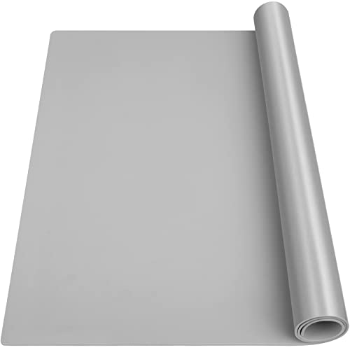 Silicone Mat Heat Resistant Mats for Countertop, Multipurpose Large Silicone Mats for Crafts Kitchen Workbench Size 48x24 inches Thick 2mm,Rolled Package,Grey - color: Gray, size: 48"L x 24"W