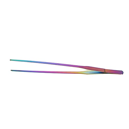 Aquarium Tweezers Stainless Steel Long Fish Tank Planting Tools for Aquatic Plants Reptiles Feeding Colorful 27cm 10.6in Durable Ergonomic Design (27cm straight clip) - size: 27cm straight clip