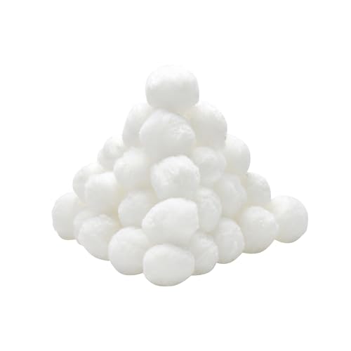 YUAN LIN 3.1 lbs Pool Filter Balls for Sand Filter, Reusable Pool Fiber Filter Balls, Pool Filter Media Balls for Swimming Pool Replace 100 lbs Filter Sand, Lasts for Several Seasons, White - color: White