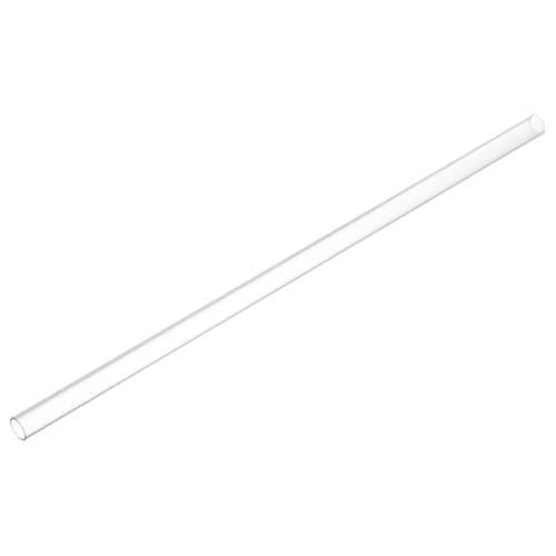 uxcell Clear Rigid Tubing 9mm(0.35") ID x 11mm(0.43") OD x 1Ft Length Round Plastic Polycarbonate Tube - size: 9mmx11mm