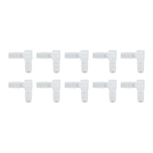 10Pcs Elbow Hose Barb Plastic Fitting 90 Degree Equal Barbed Joint L Shape - Wide Range of Use (6mm) - size: 6mm
