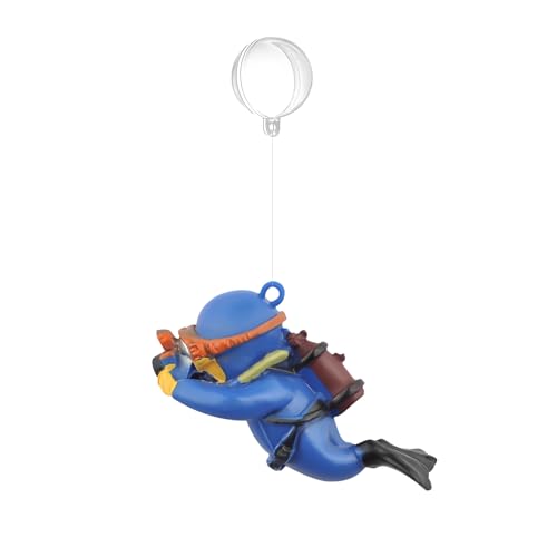 onesimcr Floating Fish Tank Decorations, Aquarium Decorations, Lovely Diver Fish Tank Decorations, Floating Device Fish Tank Accessories，Suitable for All Kinds of Fish Tanks… - color: Blue