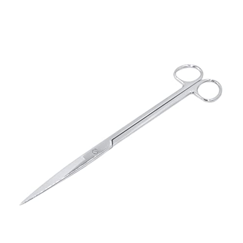 minkissy Stainless Steel Aquarium Scissors Mirror Polished Long Handle Plant Trimming Tool for Freshwater and Saltwater Aquascaping Ergonomic Design for Comfortable Use