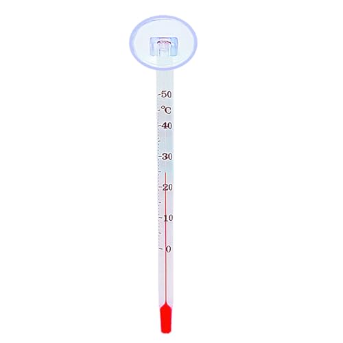 Liquid-in-Glass Aquarium Thermometer for Fishtank Accurate Floating Laboratory - color: White stick waterpro