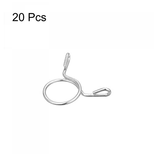 uxcell Fuel Line Hose Clips, 20pcs 16mm ID Fit 17.5-18mm OD Hose 304 Stainless Steel Water Pipe Air Tubing Spring Hose Clamps for Motorcycle Scooter - size: 16mm