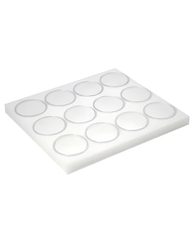 Novel Box Gem Jars 12 large Size Gemstone tray | White Tray Foam Sheet 7.8X7.8X0.75 | Jewelry Display Rock Storage Box Insert | Gemstone display Trays for Collectibles - color: White Foam Liner with 12 Gem Jars