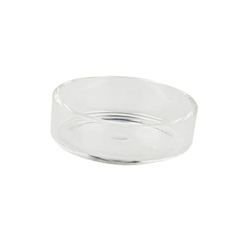 GANAZONO 3pcs Round Crystal Shrimp Feeding Bowl Multipurpose Glass Dish for Fish Tank Decorative Feeder for Shrimp and Reptiles Food Bowl - size: Size 1