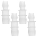 4pcs Plastic Hose Barb Fitting 5/8" to 1/2" Barbed Splicer Mender Joint Adapter Aquarium Clear - size: 5/8"-1/2"