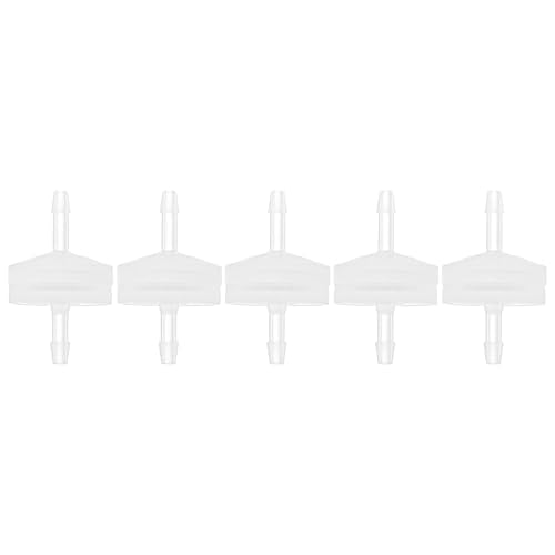 Plastic Hose Barb Fitting 3/32" Check Valve Inline One Way Non Return Barb Hose Fitting Plastic 5 Pcs