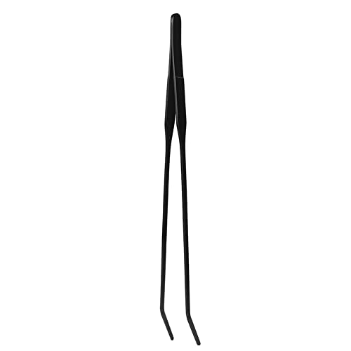 Aquarium Scissors Tweezers Stainless Steel Sharp Trimming Tools for Water Plants Maintenance in Fish Tank Landscape Tank 4 Pieces Set (Bent clamp)