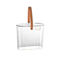 Aquariums Fish Bowl Transparent Acrylic Fish Tank with Breathable Lid and Easy to Move Carrying Handle Living Room Office Desktop Decorative Fish Tank Planter Fish Tanks(White) - color: White