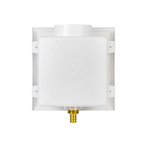 EFIELD Universal Ice Maker Box,1/2-Inch Pex Crimp Inlet Connection with Installed 1/4-Turn Ball Valve (Crimp Pex with Copper Arrestor),(IM018) - size: with Copper Arrestor, style: Pex Crimp