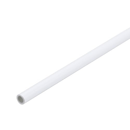 MECCANIXITY 2Pcs 0.24 Inch PVC Rigid Tube Round Pipe 4mm ID 6mm OD 12" High Impact for Water Pipe, Aquarium, Fish Tank, Greenhouse Garden, White - color: White, size: 4mm x 6mm