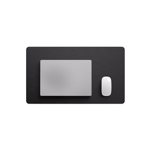 Jotsome Leather Desk Pad Mat, Non-Slip Desk Blotter Pad - Desk Protector for Office, Home, Laptop, and Desktop - color: Black, size: 24" x 14"