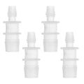 4pcs Plastic Hose Barb Fitting 9/16" to 5/16" Barbed Splicer Mender Joint Adapter Aquarium Clear - size: 9/16"-5/16"