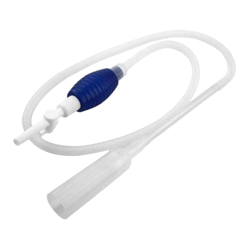 Beaupretty Aquarium Fish Tank Cleaner Manual Water Pump Siphon Vacuum Gravel Medium Size White for Fish Tank Water Change and Gravel Washing
