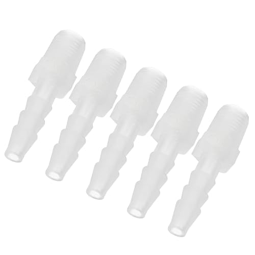 PATIKIL 3/16" Barb x 1/8" G Male Connector, 5 Pcs Plastic Hose Barb Fitting Industrial Hose Barb to Pipe Fitting Connect for Water Liquid Air Fuel - size: 3/16" x 1/8"