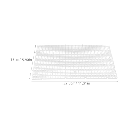 10pcs Aquarium Fish Tank Divider Plastic Egg Crate Panel 30x15cm Fine Mesh Bottom Filter Grid Board Removable Cuttable for Breeding and Water Flow Separation