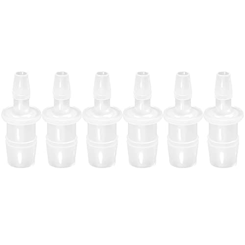 Plastic Hose Barb Reducer Pipe Fittings, 1/2" to 5/16" Hose ID Connectors Joint Splicer Mender Adapter Union Boat Water Air Aquarium O2 Fuel (Pack of 6) - size: 1/2"-5/16", style: 6