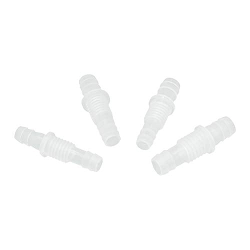 1/4” Thru-Bulk Bulkhead Plastic Hose Barb Fittings Union Adapter Fittings for Aquarium Fuel Gas Liquid Air with Metal washers (Pack of 6) - color: 6 pcs, size: 1/4 Inch